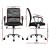 Artiss Mesh Office Chair Set of 2 - Mid Back, Black, Breathable Mesh, Adjustable Height, Chrome Base, 120kg Capacity