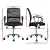 Artiss Mesh Office Chair Set of 2 - Mid Back, Black, Breathable Mesh, Adjustable Height, Chrome Base, 120kg Capacity