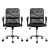 Artiss Mesh Office Chair Set of 2 - Mid Back, Black, Breathable Mesh, Adjustable Height, Chrome Base, 120kg Capacity