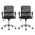 Artiss Mesh Office Chair Set of 2 - Mid Back, Black, Breathable Mesh, Adjustable Height, Chrome Base, 120kg Capacity