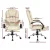 Artiss Rainier Beige Executive Office Chair - High-Back PU Leather, Tilt & Height Adjustable, 360° Swivel, Chrome Base