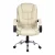 Artiss Rainier Beige Executive Office Chair - High-Back PU Leather, Tilt & Height Adjustable, 360° Swivel, Chrome Base