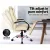 Artiss Rainier Beige Executive Office Chair - High-Back PU Leather, Tilt & Height Adjustable, 360° Swivel, Chrome Base