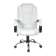 Artiss Executive Office Chair White PU Leather High Back Ergonomic Tilt Adjustable Swivel Chrome Base 120kg Artiss Executive Office Chair White PU Leather High Back Ergonomic Tilt Adjustable Swivel Chrome Base 120kg