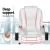 Artiss Executive Office Chair White PU Leather High Back Ergonomic Tilt Adjustable Swivel Chrome Base 120kg
