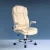 Artiss Kea Executive Office Chair Beige PU Leather, High Back, Lumbar Support, Tilt, Retractable Armrests, 150kg