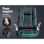 Artiss Kea Executive Office Chair Black PU Leather, High Back, Lumbar Support, Tilt, Retractable Armrests, 150kg