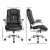 Artiss Kea Executive Office Chair Black PU Leather, High Back, Lumbar Support, Tilt, Retractable Armrests, 150kg
