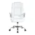 Artiss Kea Executive Office Chair White Leather, High Back, Lumbar Support, Tilt, Retractable Armrests, 150kg Capacity
