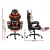 Artiss Comfy Gaming Office Chair - Executive PVC Leather Seat with Footrest, Adjustable Height, Orange, 360° Swivel