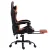 Artiss Comfy Gaming Office Chair - Executive PVC Leather Seat with Footrest, Adjustable Height, Orange, 360° Swivel
