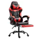 Artiss Gaming Office Chair Recliner with Footrest, Red & Black, High-Back PVC Leather, Adjustable Comfort Seat
