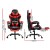 Artiss Gaming Office Chair Recliner with Footrest, Red & Black, High-Back PVC Leather, Adjustable Comfort Seat