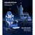 Artiss Blue & White Executive Gaming Chair – High-Back, PVC Leather, Adjustable Footrest, 360° Swivel, 120kg Capacity