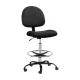 Artiss Black Drafting Stool Office Chair - Breathable Fabric, Adjustable Height & Footrest, 360° Swivel, Dual Castors