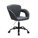 Artiss Office Chair, PU Leather, Mid-Back, Dark Grey, 61x61x81.5-93cm, Adjustable Height, 360° Swivel, Comfortable