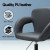 Artiss Office Chair, PU Leather, Mid-Back, Dark Grey, 61x61x81.5-93cm, Adjustable Height, 360° Swivel, Comfortable Artiss Office Chair, PU Leather, Mid-Back, Dark Grey, 61x61x81.5-93cm, Adjustable Height, 360° Swivel, Comfortable