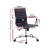 Artiss Office Chair - Mid Back PU Leather, 360° Swivel, Height & Tilt Adjustable, Chrome Base, Black Conference Seating