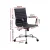 Artiss Office Chair - Mid Back PU Leather, 360° Swivel, Height & Tilt Adjustable, Chrome Base, Black Conference Seating