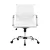 Artiss Office Chair White PU Leather Mid Back Conference Chair with Chrome Base, Height & Tilt Adjustable, 360° Swivel