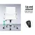 Artiss Office Chair White PU Leather Mid Back Conference Chair with Chrome Base, Height & Tilt Adjustable, 360° Swivel
