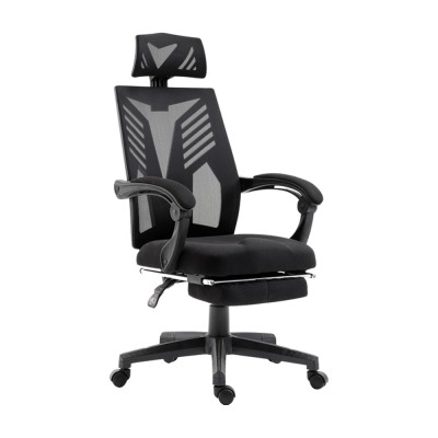 Artiss Mesh Office Chair Recliner, Black, Adjustable Headrest, 150° Recline, Breathable, Ergonomic Design