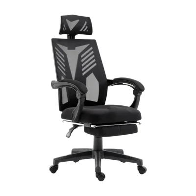 Artiss Mesh Office Chair Recliner, Black, Adjustable Headrest, 150° Recline, Breathable, Ergonomic Design