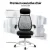 Artiss Mesh Office Chair Recliner, Black & White, Ergonomic Design with Built-in Storage, 150° Recline & Footrest