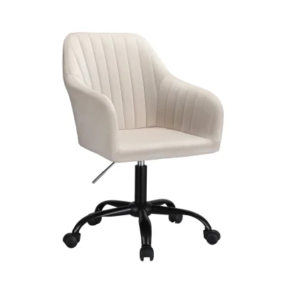 Artiss Cream Velvet Office Chair - Mid Back, 360° Swivel, Adjustable Height, Ergonomic Design, 1-Year Warranty Artiss Cream Velvet Office Chair - Mid Back, 360° Swivel, Adjustable Height, Ergonomic Design, 1-Year Warranty