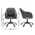 Artiss Office Chair Velvet Seat Dark Grey, Mid Back Ergonomic Design, Adjustable Height, 63x63x84-96cm, 150kg Capacity