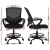 Artiss Black Mesh Drafting Stool Office Chair with Adjustable Height, 360° Swivel, Footrest & Contoured Backrest