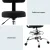 Artiss Ergonomic Black Drafting Chair - PU Leather, 10cm Height Adjust, 360° Swivel, Chrome Base, for Home & Office Artiss Ergonomic Black Drafting Chair - PU Leather, 10cm Height Adjust, 360° Swivel, Chrome Base, for Home & Office