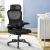 Artiss Ergonomic Office Chair Mesh Black, High-Back, Lumbar Support, Adjustable Headrest, Flip-Up Armrests, 8cm Height