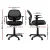 Artiss Mesh Office Chair Black Mid Back Ergonomic Desk Chair with Lumbar Support, Armrests, 50x48cm, Adjustable Height