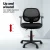 Artiss Mesh Office Chair Black Mid Back Ergonomic Desk Chair with Lumbar Support, Armrests, 50x48cm, Adjustable Height