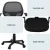 Artiss Mesh Office Chair Black Mid Back Ergonomic Desk Chair with Lumbar Support, Armrests, 50x48cm, Adjustable Height