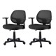 Artiss 2x Mesh Office Chair Black, Ergonomic Mid Back, Adjustable Height, Armrests, 50x48x86-96cm, Home Office Artiss 2x Mesh Office Chair Black, Ergonomic Mid Back, Adjustable Height, Armrests, 50x48x86-96cm, Home Office