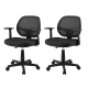 Artiss 2x Mesh Office Chair Black, Ergonomic Mid Back, Adjustable Height, Armrests, 50x48x86-96cm, Home Office Artiss 2x Mesh Office Chair Black, Ergonomic Mid Back, Adjustable Height, Armrests, 50x48x86-96cm, Home Office