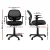 Artiss 2x Mesh Office Chair Black, Ergonomic Mid Back, Adjustable Height, Armrests, 50x48x86-96cm, Home Office