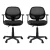 Artiss 2x Mesh Office Chair Black, Ergonomic Mid Back, Adjustable Height, Armrests, 50x48x86-96cm, Home Office