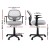 Artiss Mesh Office Chair Grey, Mid Back Ergonomic Computer Desk Chair with Lumbar Support, Adjustable Height, 50x48cm Artiss Mesh Office Chair Grey, Mid Back Ergonomic Computer Desk Chair with Lumbar Support, Adjustable Height, 50x48cm