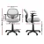 Artiss Mesh Office Chair Grey, Mid Back Ergonomic Computer Desk Chair with Lumbar Support, Adjustable Height, 50x48cm