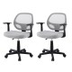Artiss 2x Mesh Office Chair Grey, Mid Back, Adjustable Height, Lumbar Support, Ergonomic Desk Chair, 50x48x86-96cm