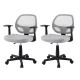 Artiss 2x Mesh Office Chair Grey, Mid Back, Adjustable Height, Lumbar Support, Ergonomic Desk Chair, 50x48x86-96cm