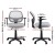 Artiss 2x Mesh Office Chair Grey, Mid Back, Adjustable Height, Lumbar Support, Ergonomic Desk Chair, 50x48x86-96cm Artiss 2x Mesh Office Chair Grey, Mid Back, Adjustable Height, Lumbar Support, Ergonomic Desk Chair, 50x48x86-96cm