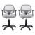 Artiss 2x Mesh Office Chair Grey, Mid Back, Adjustable Height, Lumbar Support, Ergonomic Desk Chair, 50x48x86-96cm Artiss 2x Mesh Office Chair Grey, Mid Back, Adjustable Height, Lumbar Support, Ergonomic Desk Chair, 50x48x86-96cm