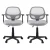 Artiss 2x Mesh Office Chair Grey, Mid Back, Adjustable Height, Lumbar Support, Ergonomic Desk Chair, 50x48x86-96cm Artiss 2x Mesh Office Chair Grey, Mid Back, Adjustable Height, Lumbar Support, Ergonomic Desk Chair, 50x48x86-96cm