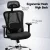 Artiss Ergonomic Office Chair, Mesh, High Back, Black, Adjustable Recline, 3D Armrests, 360° Swivel, Chrome Base