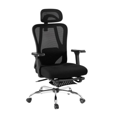 Artiss Ergonomic Mesh Office Chair Black, Adjustable High-Back, Lumbar Support, Footrest, 150kg, 69x69cm Artiss Ergonomic Mesh Office Chair Black, Adjustable High-Back, Lumbar Support, Footrest, 150kg, 69x69cm