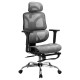 Artiss Ergonomic High Back Office Chair with Footrest, Mesh, Adjustable, Grey, 135kg Capacity, 360° Swivel